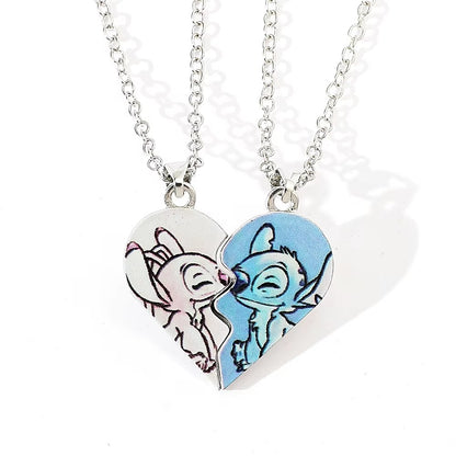 Collares Magnéticos de Stitch y Ángel para Parejas o Mejores amigos